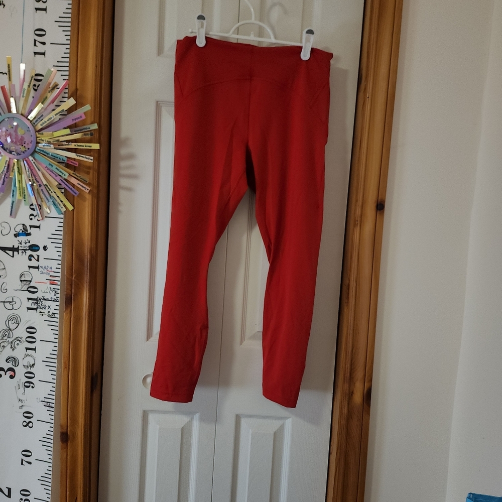 Lululemon W5DWPS Women's Instill HR Tight 25" Ankle Crop Dark Red 12 - Picture 10 of 15